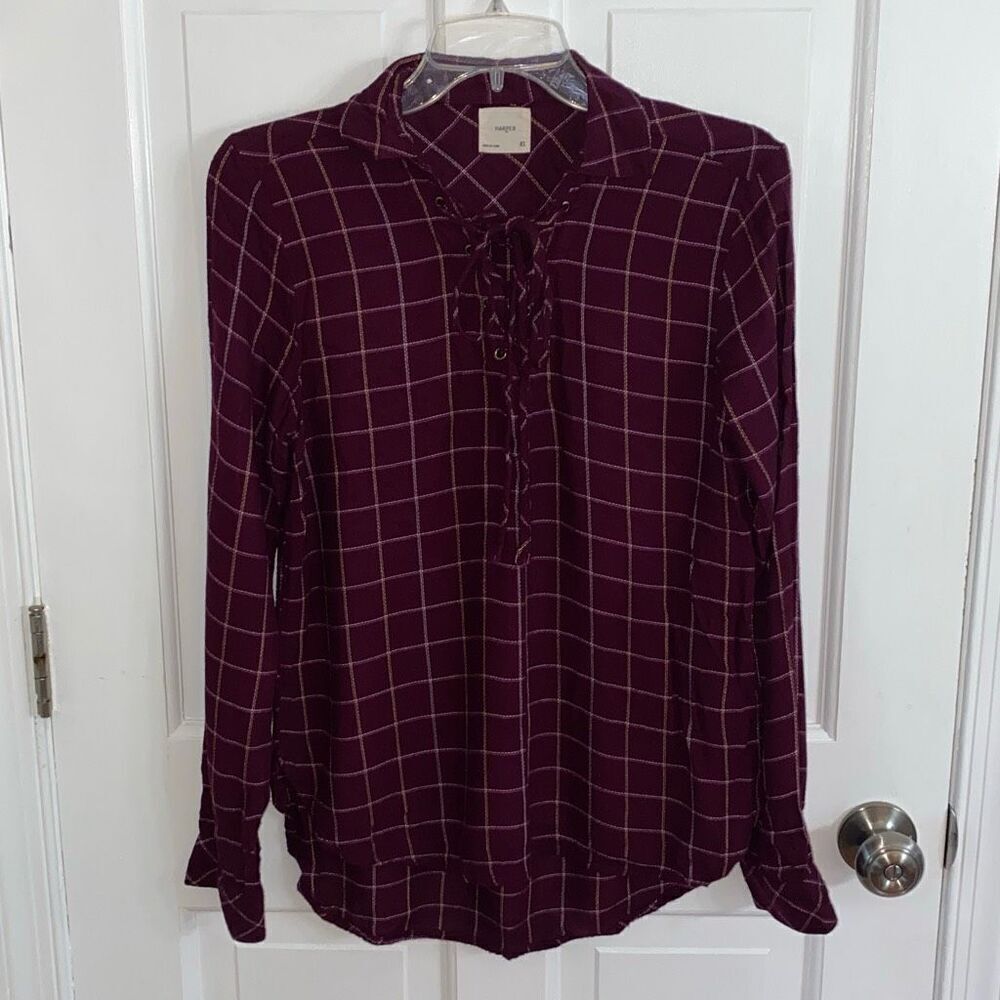 🔥3/$20🔥 Harper long sleeve tie front blouse size S